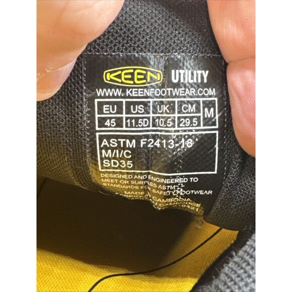 Keen Vista Energy ESD Carbon Fiber Toe Work Shoe Men's Size 11.5 D Black - Picture 9 of 9